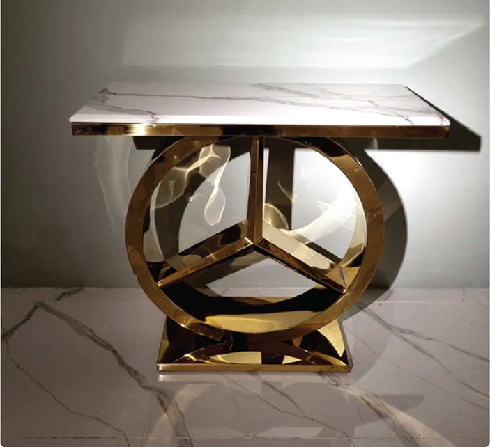 Stylish and Compact Brass Console 3 Feet